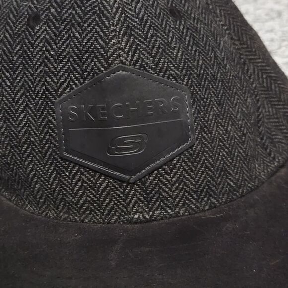Sketchers Vintage Y2K Skater Gray Wool Twill Hat Snapback Cap - Picture 3 of 9